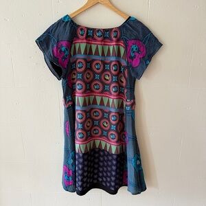 Marc Jacobs Y2K | Size 6 | Colorful Silk Print Mini 2000s Dress